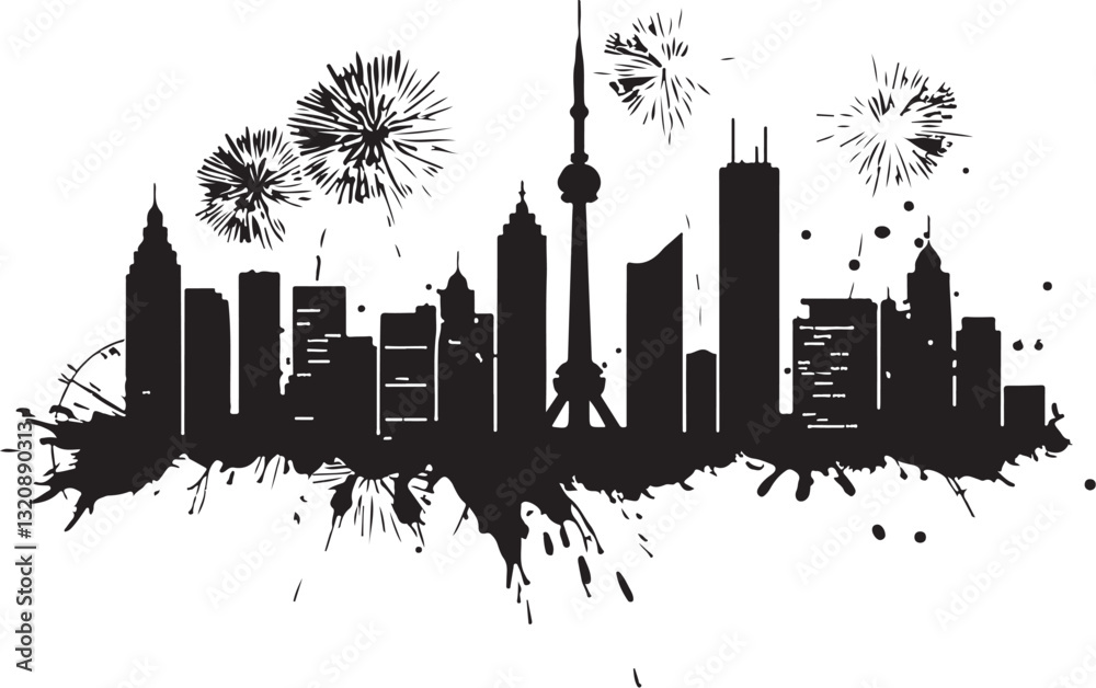 Fototapeta premium Festive Skylines - Premium Urban 
