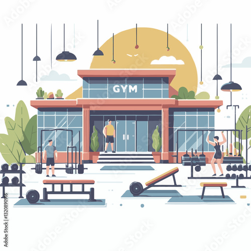gym, fitness, exercise, training, healthy, workout, sport, equipment, health, interior, activity, body, lifestyle, fit, club, strength, power, athlete, weight, woman, bodybuilding, active, energy, gym