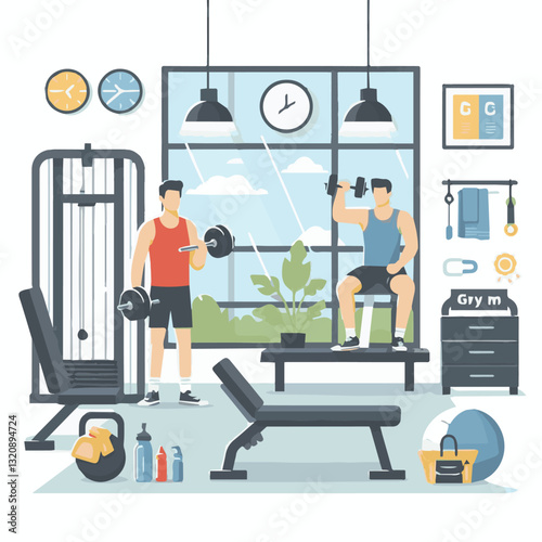 gym, fitness, exercise, training, healthy, workout, sport, equipment, health, interior, activity, body, lifestyle, fit, club, strength, power, athlete, weight, woman, bodybuilding, active, energy, gym