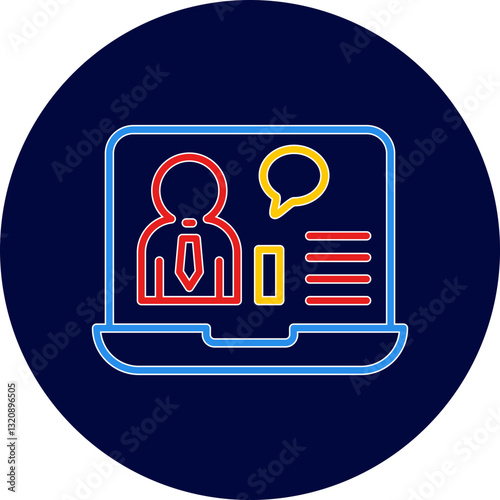 Online Job Interview Icon