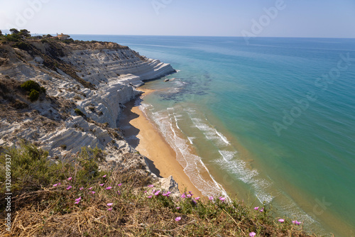 Wallpaper Mural Scala dei Turchi, white marl crag in the village of Realmonte, province of Agrigento, Sicily, Italy Torontodigital.ca