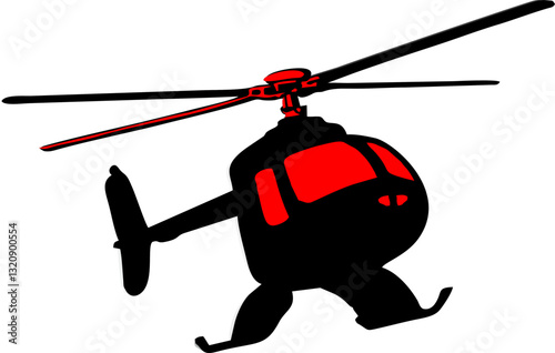abstract illustration helicopter plane cute colorful flowers
