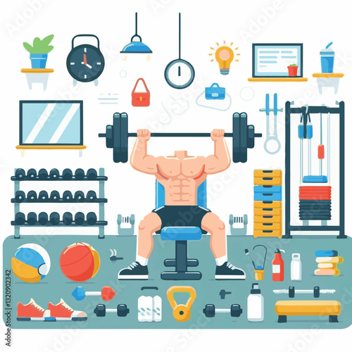 Adobe Illustrator gym, fitness, exercise, training, healthy, workout, sport, equipment, health, interior, activity, body, lifestyle, fit, club, strength, power, athlete, weight, woman, bodybuilding, a