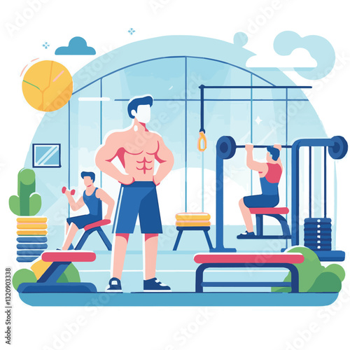 Adobe Illustrator gym, fitness, exercise, training, healthy, workout, sport, equipment, health, interior, activity, body, lifestyle, fit, club, strength, power, athlete, weight, woman, bodybuilding, a