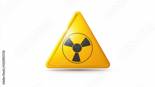 Free Download Yellow Triangular Radiation Warning Sign on White Background - GFXLoad