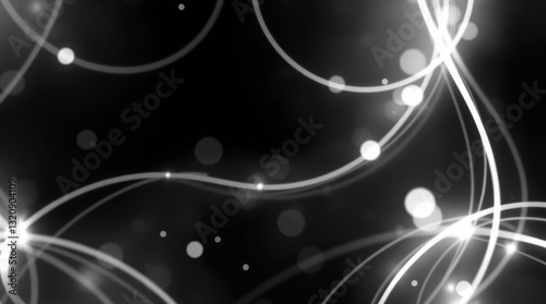 Classic black and white creative light art illustrations.  Random background