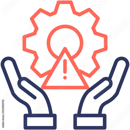 Crisis Management line color icon