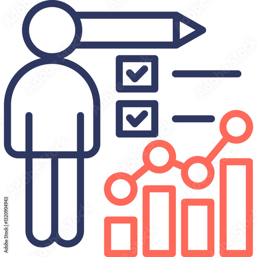 Success Evaluation line color icon