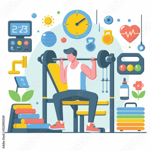 Adobe Illustrator gym, fitness, exercise, training, healthy, workout, sport, equipment, health, interior, activity, body, lifestyle, fit, club, strength, power, athlete, weight, woman, bodybuilding, a