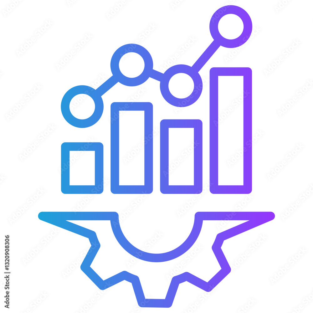 Improvement line gradient icon