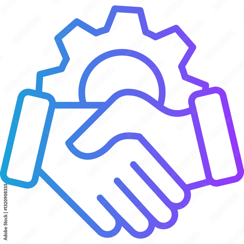 Collaboration line gradient icon Collaboration line gradient icon