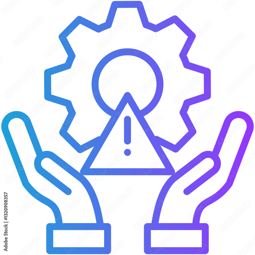 Crisis Management line gradient icon Crisis Management line gradient icon