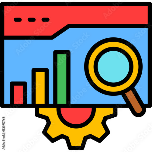 Performance Metrics lineal color icon
