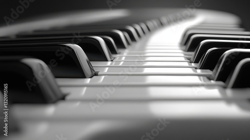 In a world where roads turn into melodies, the S-shaped path of piano keys leads to a harmonious journey through sound and vision