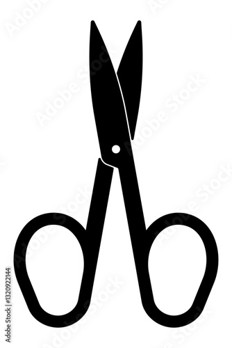 black icon of manicure scissors without background