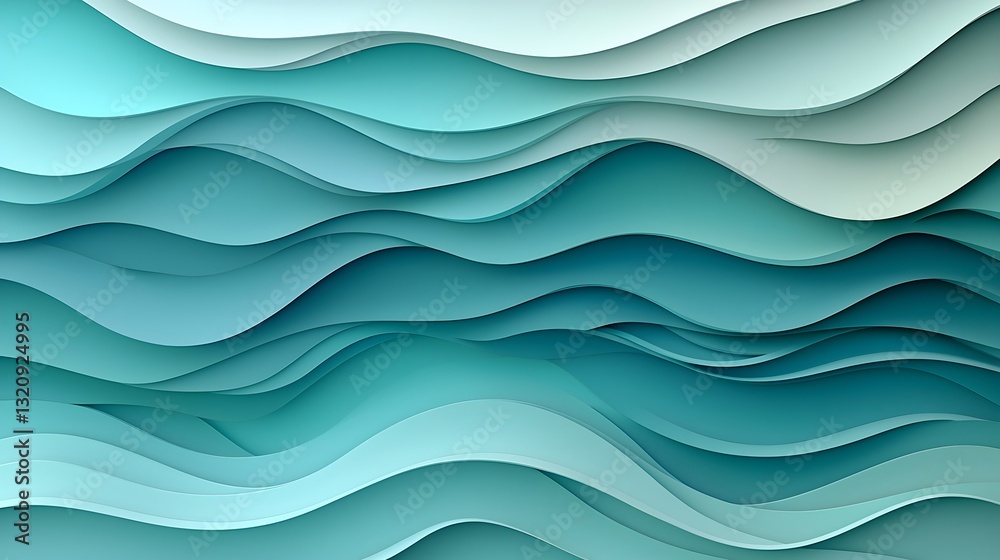 Fototapeta premium Minimalist Organic Water Ripple Background with Soft Flowing Gradients and Smooth Wave Textures