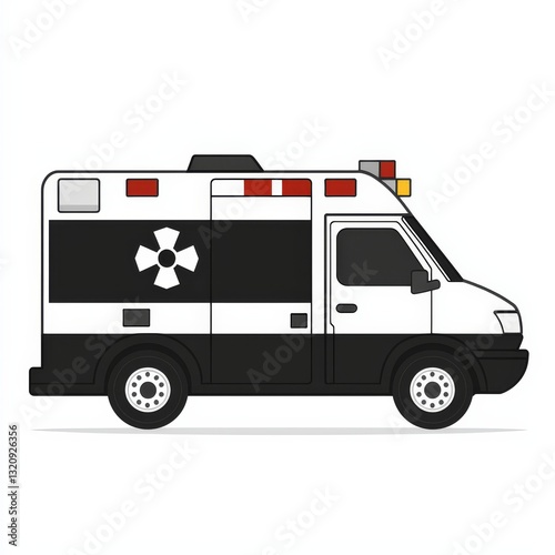 Wallpaper Mural Single Icon of an Ambulance Vehicle in Simple Design Torontodigital.ca