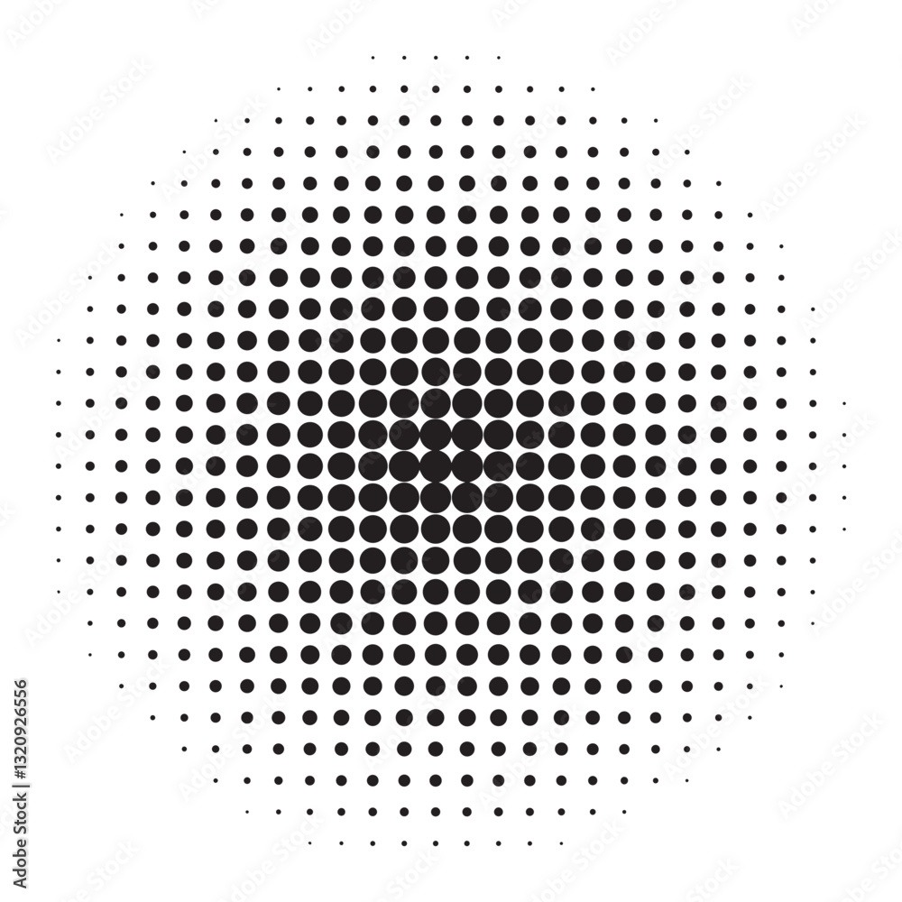 halftone circle design icon. abstract halftone circle on white background. halftone circle design icon. abstract halftone circle on white background.