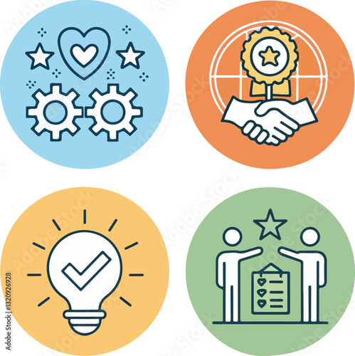 Ethical Principles and Beliefs Symbols Vector