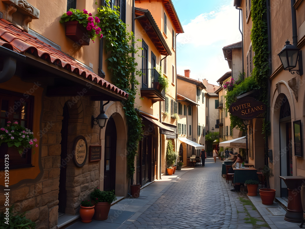 Obraz premium narrow street in the old town of dubrovnik croatia