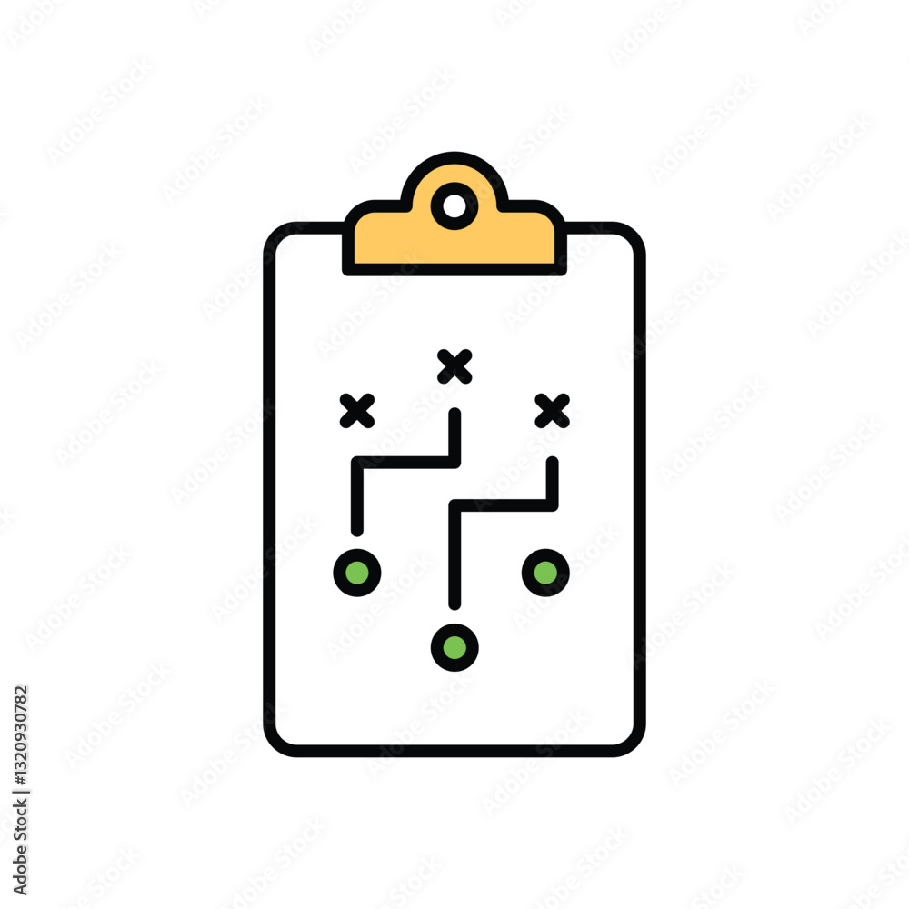 Game Plan Vector icon Game Plan Vector icon