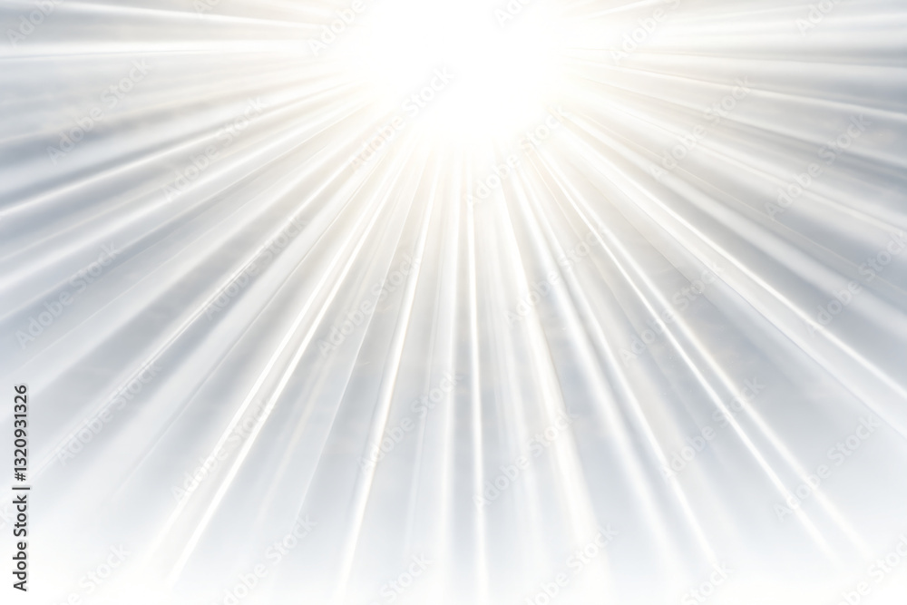 White Sun Ray Light Effect Isolated on White Background: A Bright Illumination White Sun Ray Light Effect Isolated on White Background: A Bright Illumination