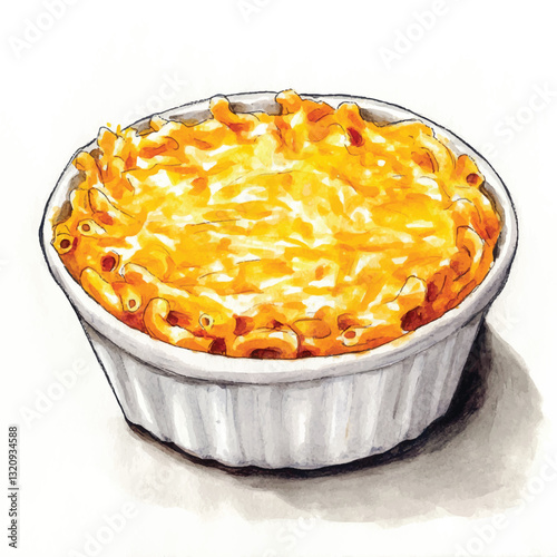 watercolor copic marker concept sketch of Macaroni