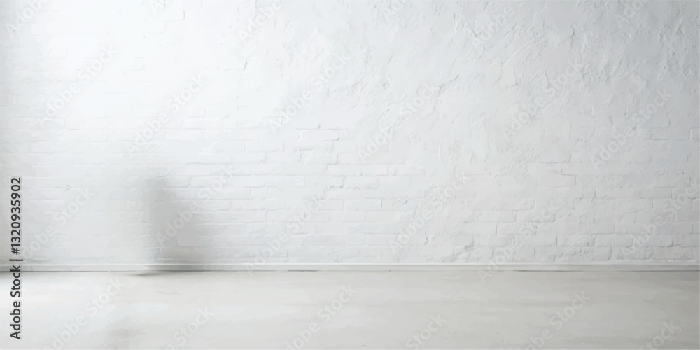 white wall and floor