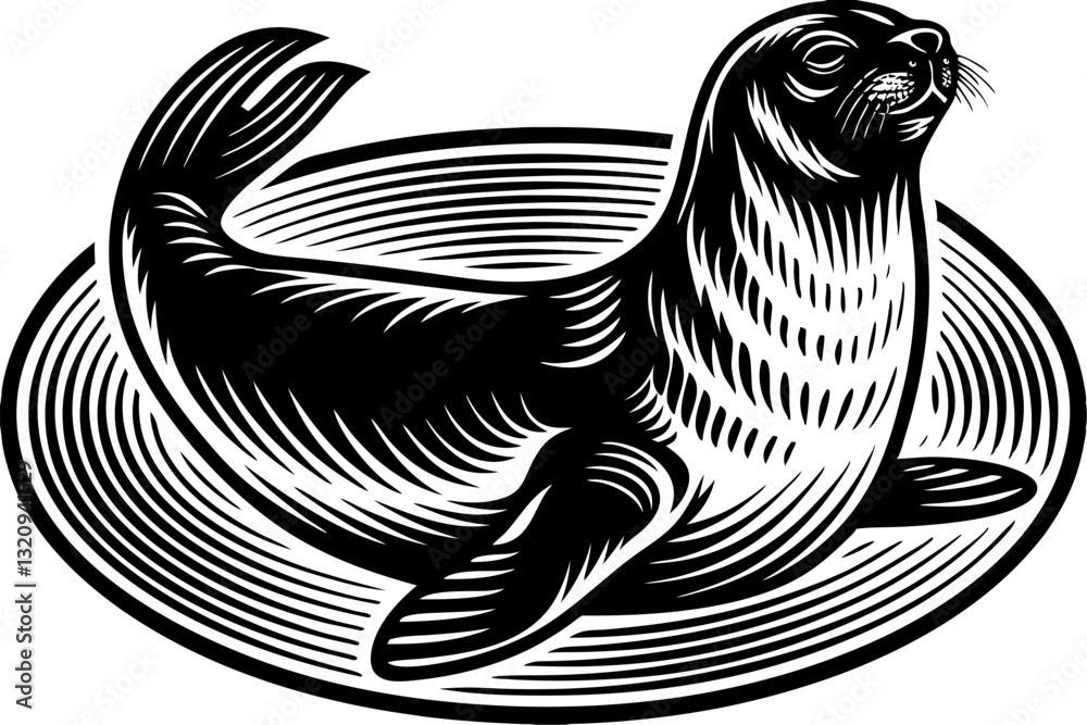 Fototapeta premium Creative Anamal silhouette vector style with white background