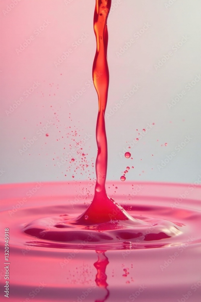 Crimson Liquid Cascade A Study in Fluid Dynamics and Vibrant Hues Crimson Liquid Cascade A Study in Fluid Dynamics and Vibrant Hues