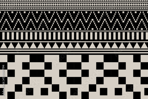 Ethnic geometric pattern, seamless pattern of the Navajo tribe. Native American ethnic. Seamless vector pattern ethnic, seamless Mexican rug, woven carpet. Folk embroidery, Bohemian, Aztec style.