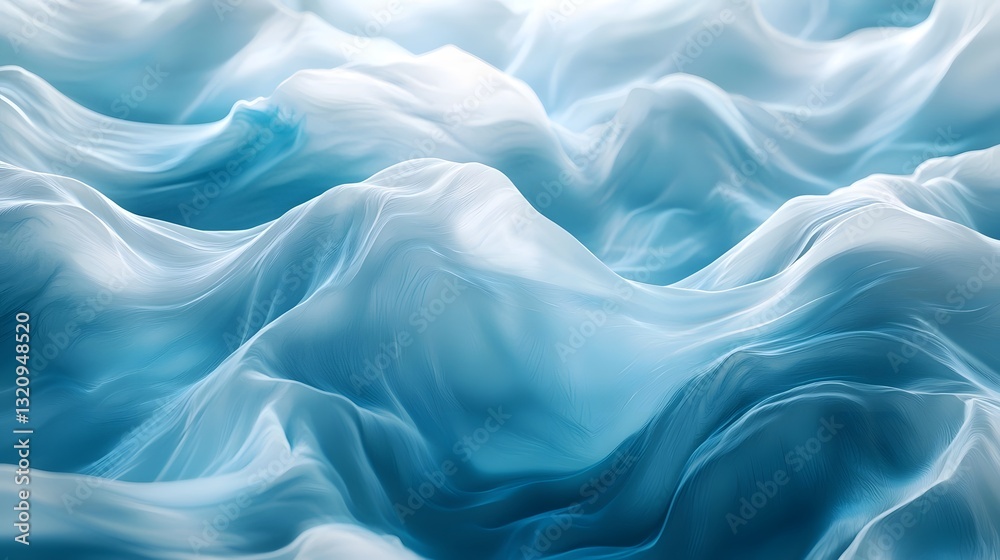 Obraz premium Serene Ocean Inspired Abstract Gradient Background with Flowing Fluid Textures