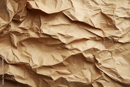 Wallpaper Mural Crumpled Brown Paper Texture Close-Up Creates Abstract Patterns and Design Torontodigital.ca
