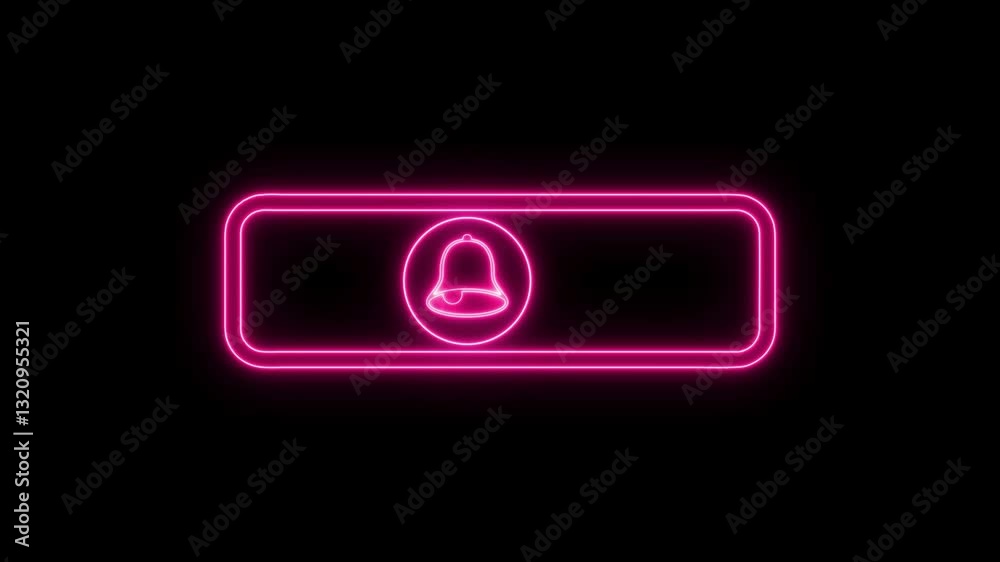 Abstract neon sign with the word subscribe in rectangle from magenta red animation. Abstract neon sign with the word subscribe in rectangle from magenta red animation.