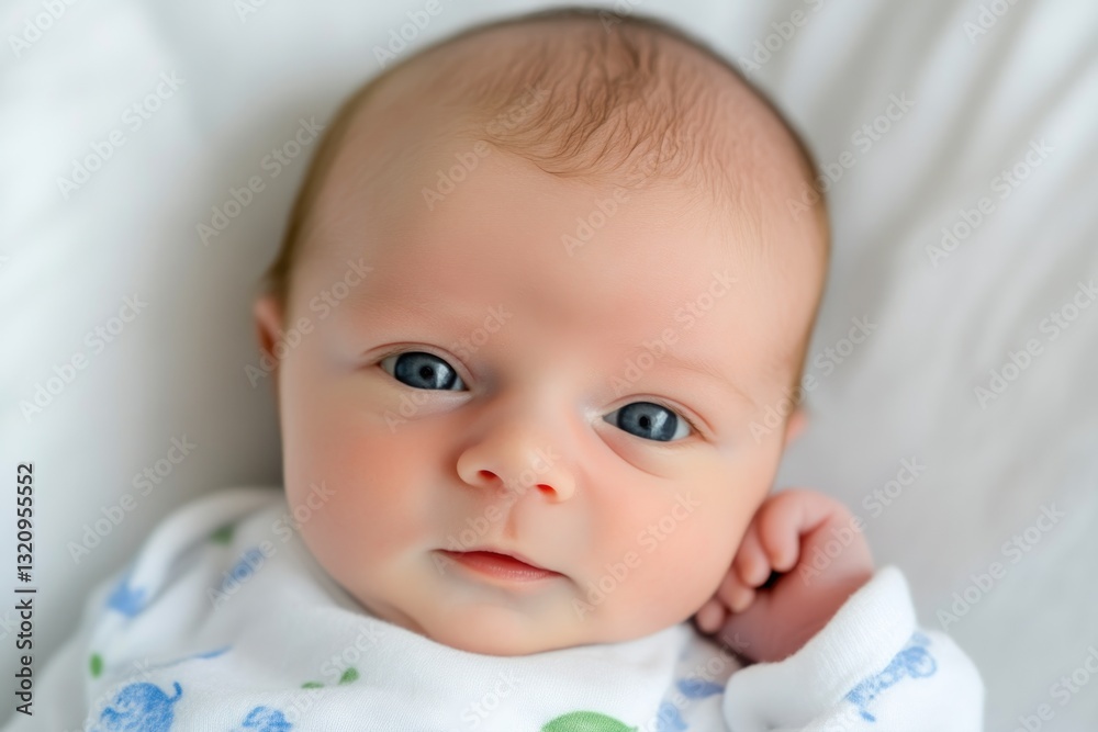 Wide-Eyed Baby Exploring the Surroundings Wide-Eyed Baby Exploring the Surroundings