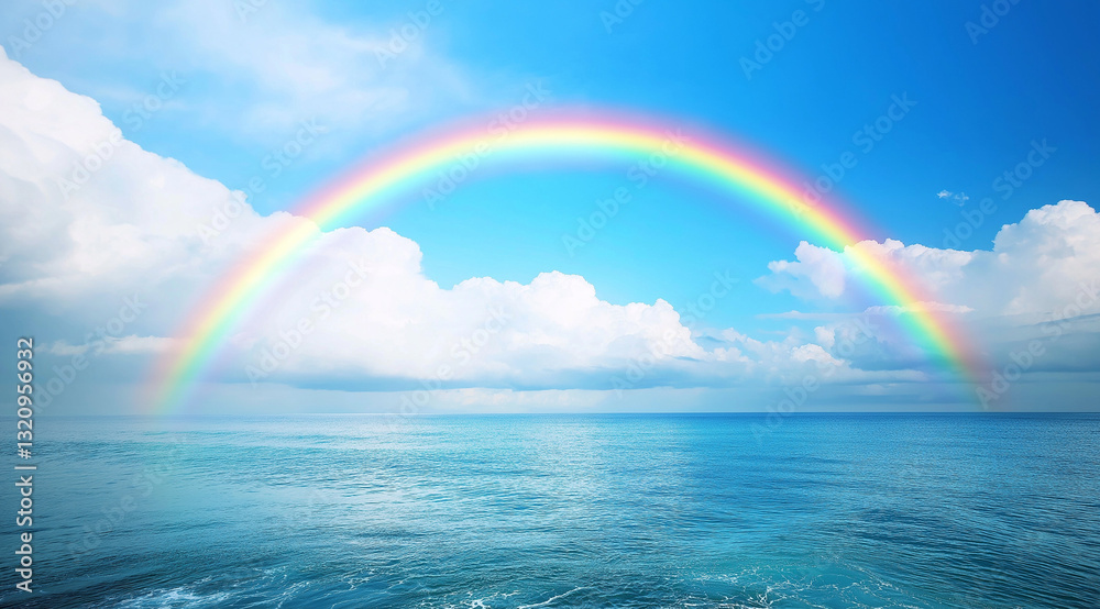 Stunning Rainbow Over the Ocean – Symbolizing Hope and Good Fortune in a Serene Natural Landscape with Vibrant Colors and Breathtaking Scenery Stunning Rainbow Over the Ocean – Symbolizing Hope and Good Fortune in a Serene Natural Landscape with Vibrant Colors and Breathtaking Scenery