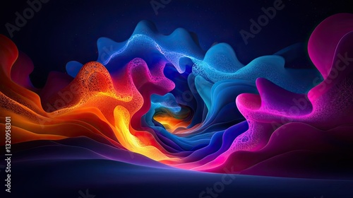 Vibrant color art abstract background concept. Vibrant abstract swirl of colors creating a dynamic visual experience.
