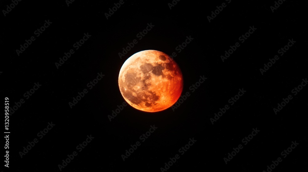 Obraz premium Blood Moon Eclipse: Celestial Wonder