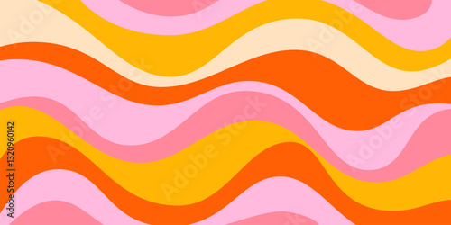 Cool Y2k Abstract Colorful Wavy Texture Vector Design Art. Groovy Psychedelic Rainbow Pattern. Trippy Pop Art illustration.