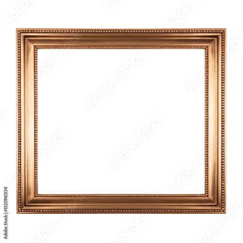 rectangular frame with a polished bronze transparent background 
