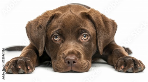 Chocolate Labrador: With its sleek brown coat, the Chocolate Labrador is a smart, friendly, and loyal breed, making it a great choice for families and active individuals.
 photo
