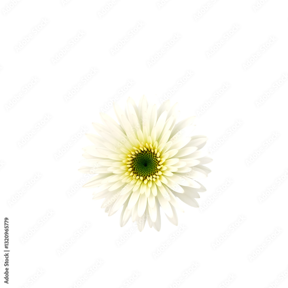 White chrysanthemum isolated on transparent background White chrysanthemum isolated on transparent background
