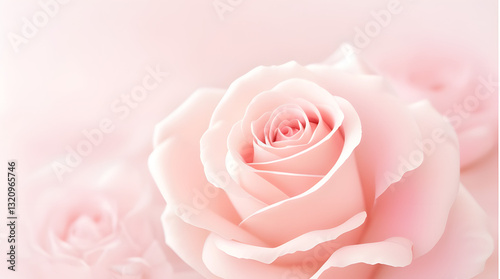 light pink roses in soft color and blur style for background. 
