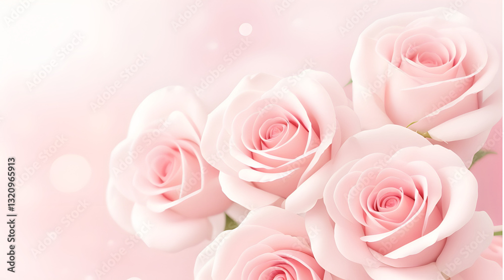 Fototapeta premium pink roses background