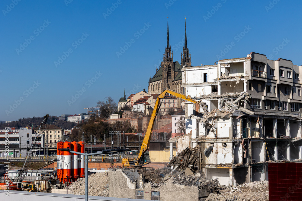 Fototapeta premium Brno Prior Old Tesco demolishment