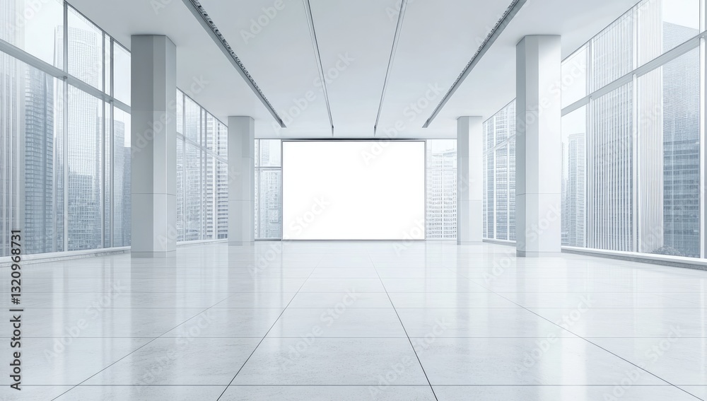 Empty modern office space with large windows (2) Empty modern office space with large windows (2)