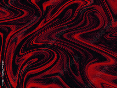 Red liquid pattern with halftone Pattern and noise effect