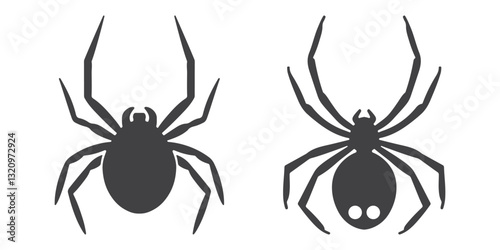 Professional Spider Logo Icons Silhouette Vector Illustration
