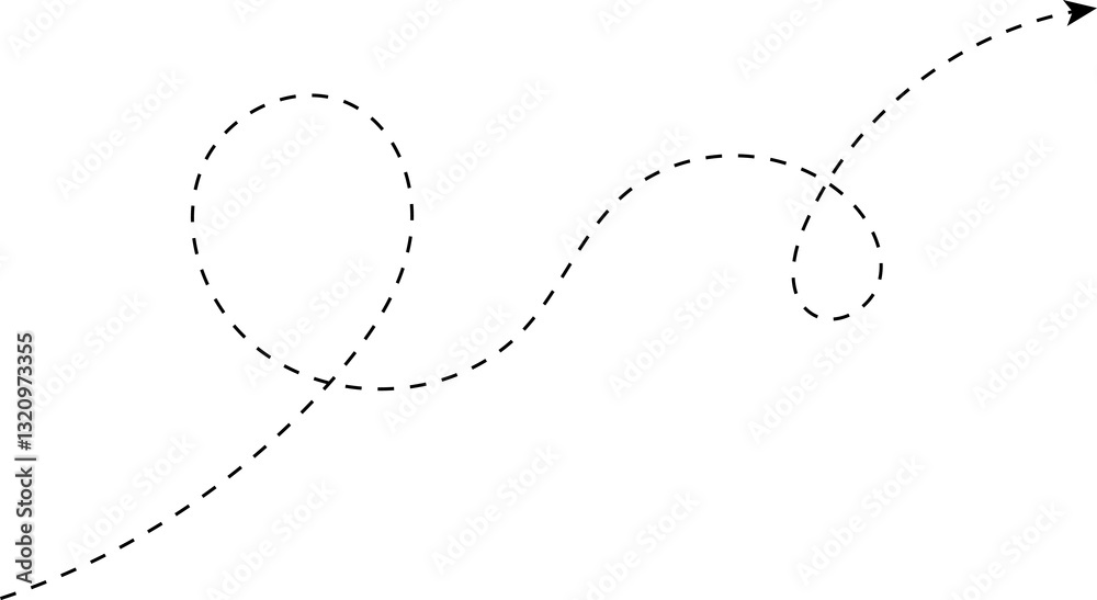 Hand drawn dotted arrows set illustration isolated on white background. Hand drawn freehand different curved lines, swirls arrows. Curved arrow line. Doodle, sketch style. Hand drawn dotted arrows set illustration isolated on white background. Hand drawn freehand different curved lines, swirls arrows. Curved arrow line. Doodle, sketch style.