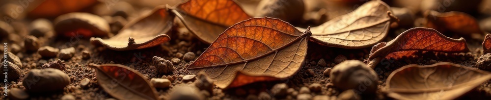Dried tobacco leaves, brown & brittle texture, isolated, macro Dried tobacco leaves, brown & brittle texture, isolated, macro